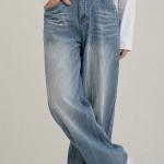 Light Blue Wide-Leg Baggy Jeans