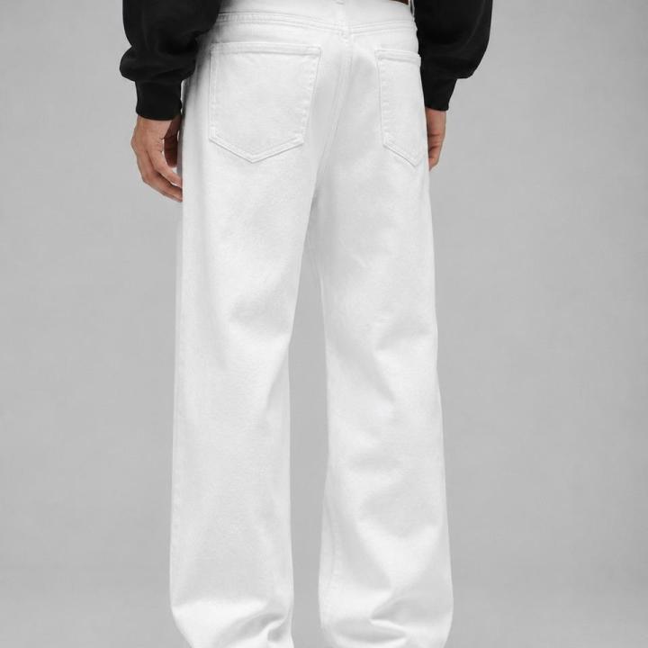 White Baggy Jeans - Relaxed