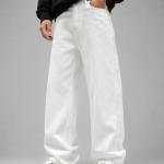 White Baggy Jeans - Relaxed
