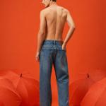 Mid Blue Washed Relaxed Fit Jeans