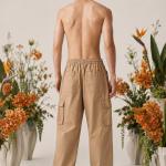Beige Relaxed-Fit Cargo Pants