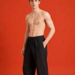 Black Relaxed Fit Linen Pants
