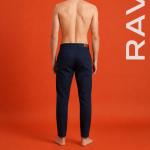 Navy Blue Tailored Fit Cotton Chinos