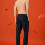 Black Tailored Fit Cotton Chinos