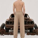 Camel Loose Fit Baggy Trousers