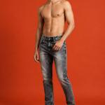 Vintage Washed Charcoal Grey Slim Fit Jeans