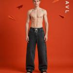 Charcoal Vintage Wash Baggy Fit Jeans