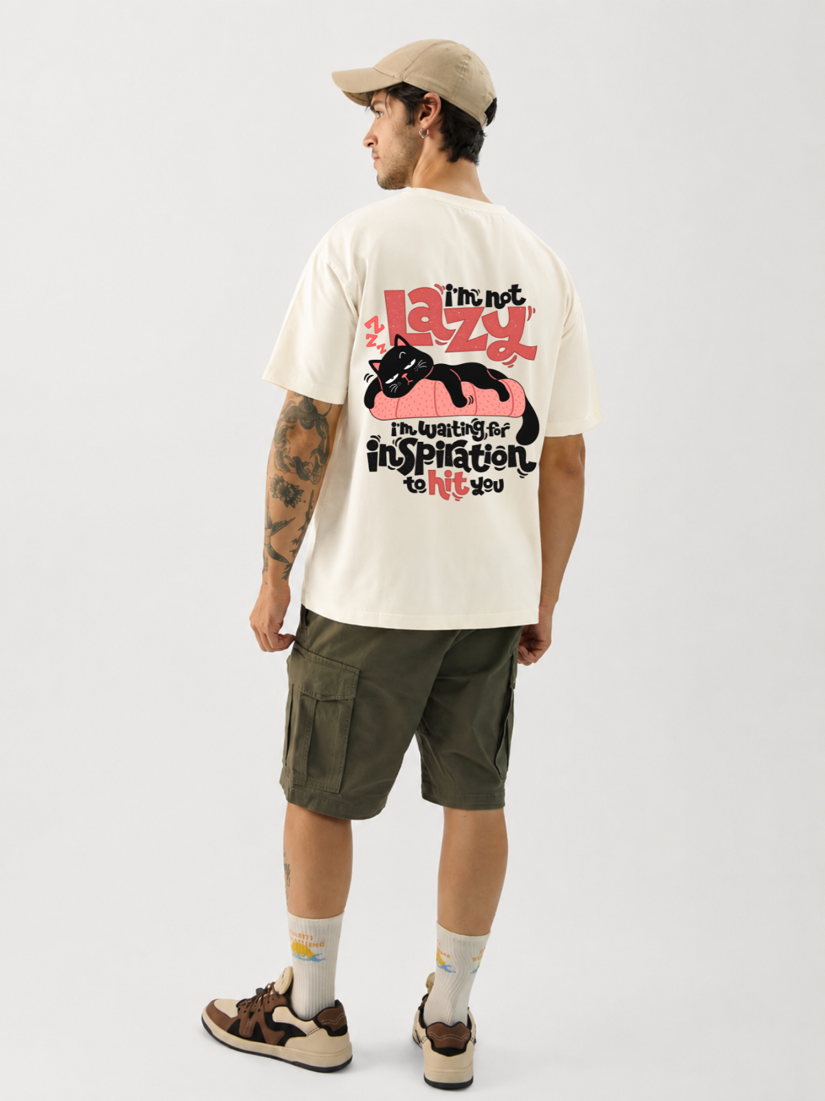 Oversized Lazy Cat T-Shirt