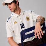 White Football-Inspired Oversized Half Sleeve Zip Polo T-Shirt