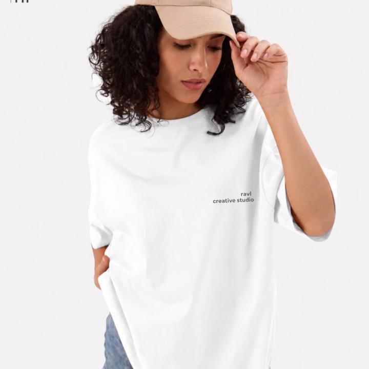 Boundless Art Flower oversized T-shirt White