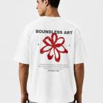 Boundless Art Flower oversized T-shirt White