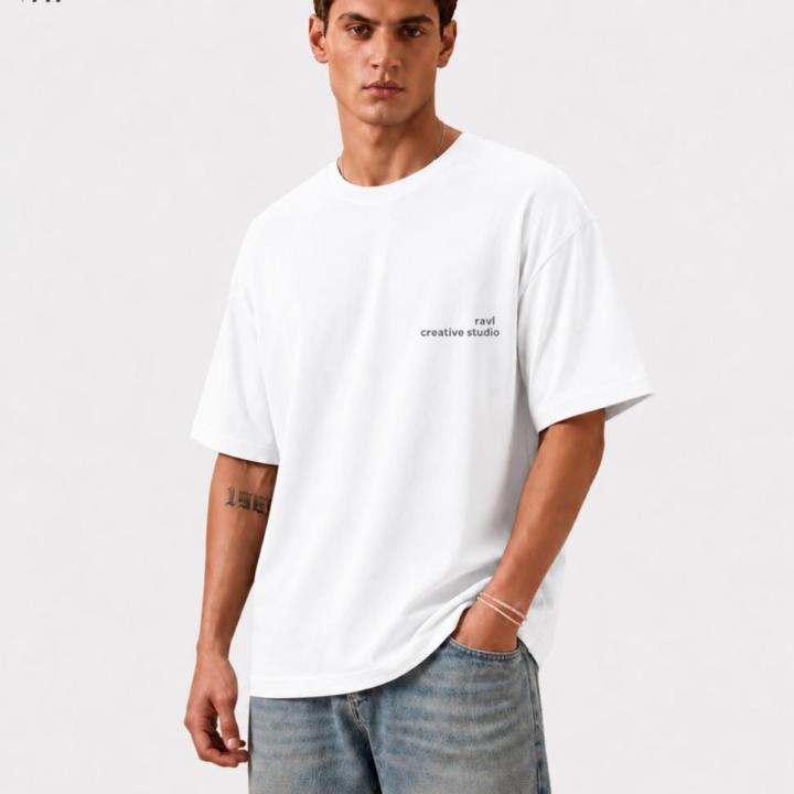 Boundless Art Flower oversized T-shirt White