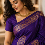 Royal Violet Silk Cotton Saree