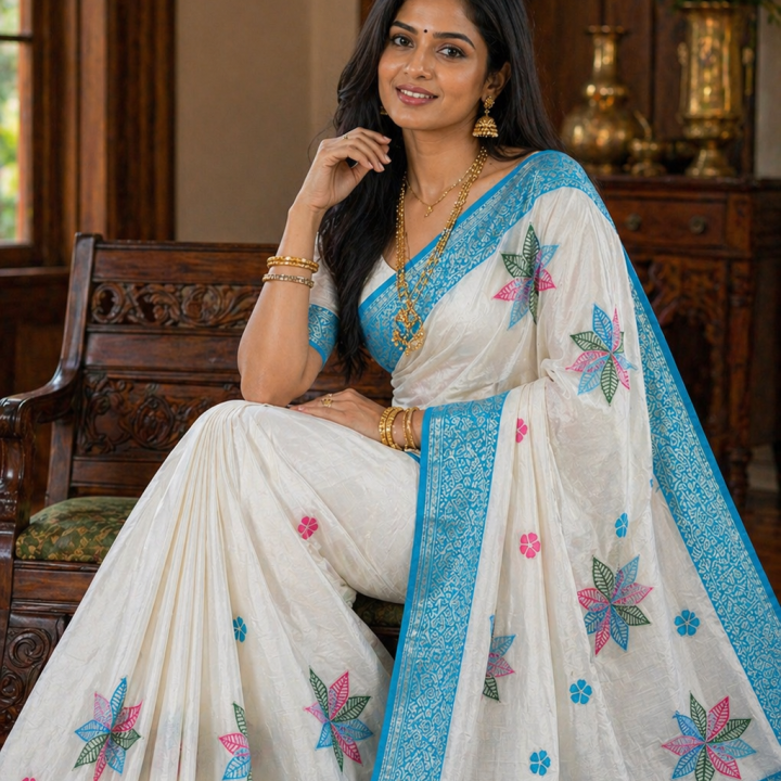 Elegant Meena Tissue Silk Saree