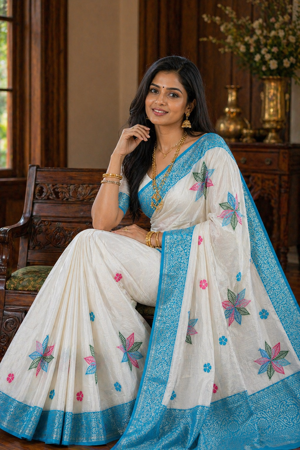 Elegant Meena Tissue Silk Saree