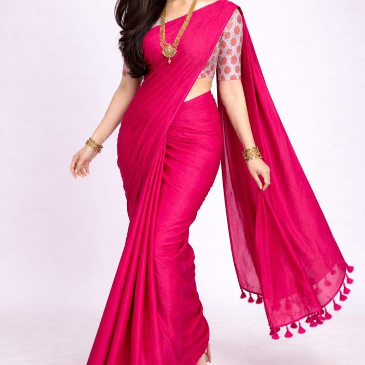 Premium Khadi Cotton Saree – with Kalamkari Blouse Elegance
