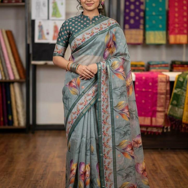 Ethereal Bloom Kota Cotton Saree