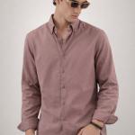 Dusty Rose poly oxford Shirt  - Button Down