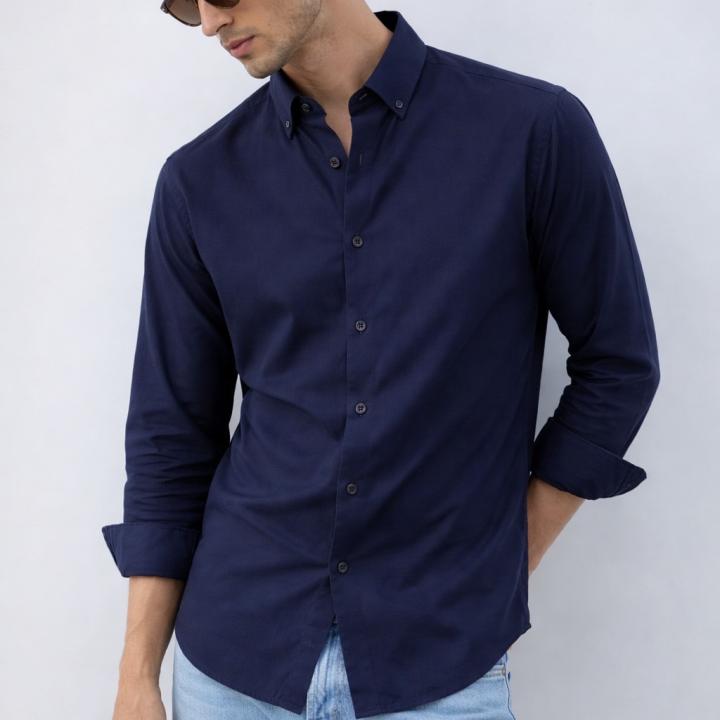 Classic Deep Navy Blue Shirt