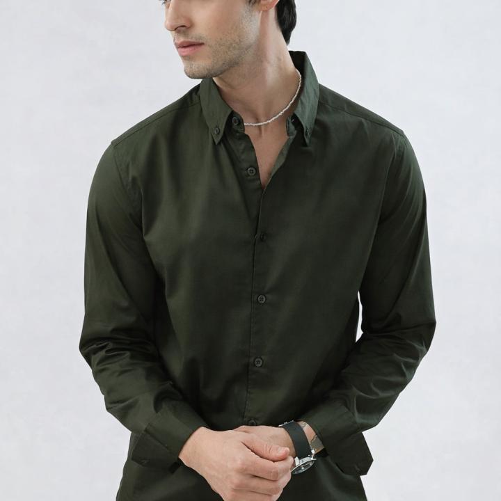 Classic Dark Olive Green Shirt