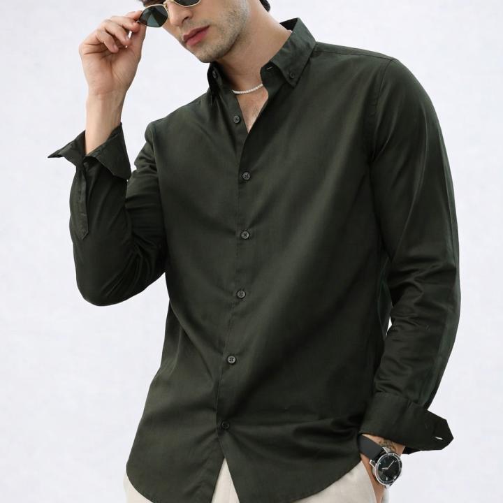 Classic Dark Olive Green Shirt