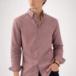 Dusty Rose poly oxford Shirt  - Button Down