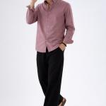 Dusty Rose poly oxford Shirt  - Button Down