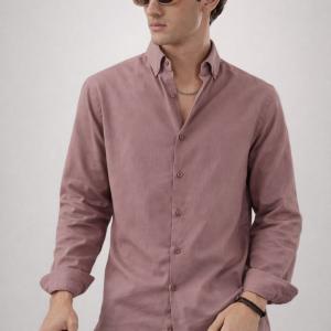 Dusty Rose poly oxford Shirt  - Button Down