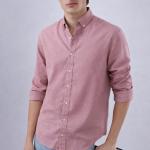 Premium Linen Button Down Shirt – Dusty Rose