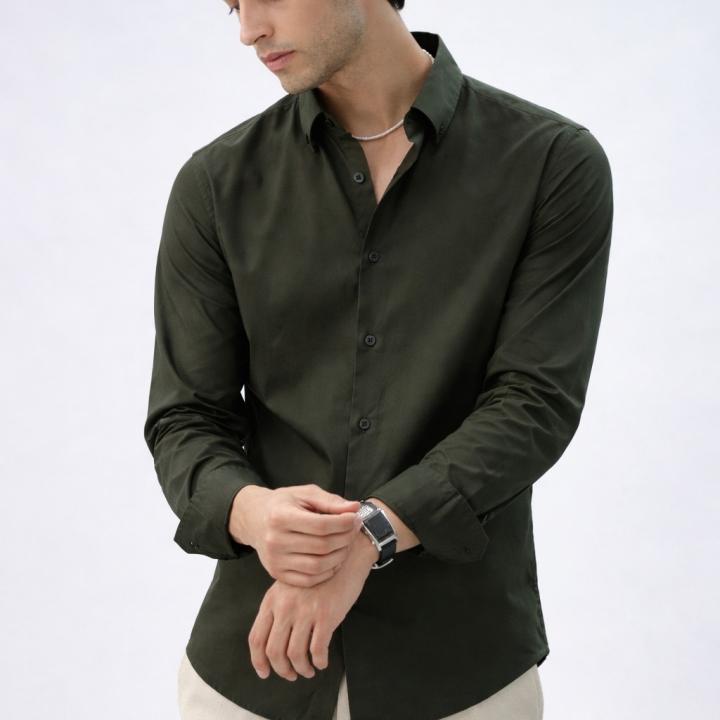 Classic Dark Olive Green Shirt