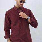 Classic Maroon Shirt - Button Down