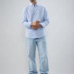 Light Blue Pinstripe  Shirt Button-Down