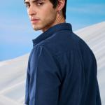 Navy Blue Premium Linen Blend Shirt