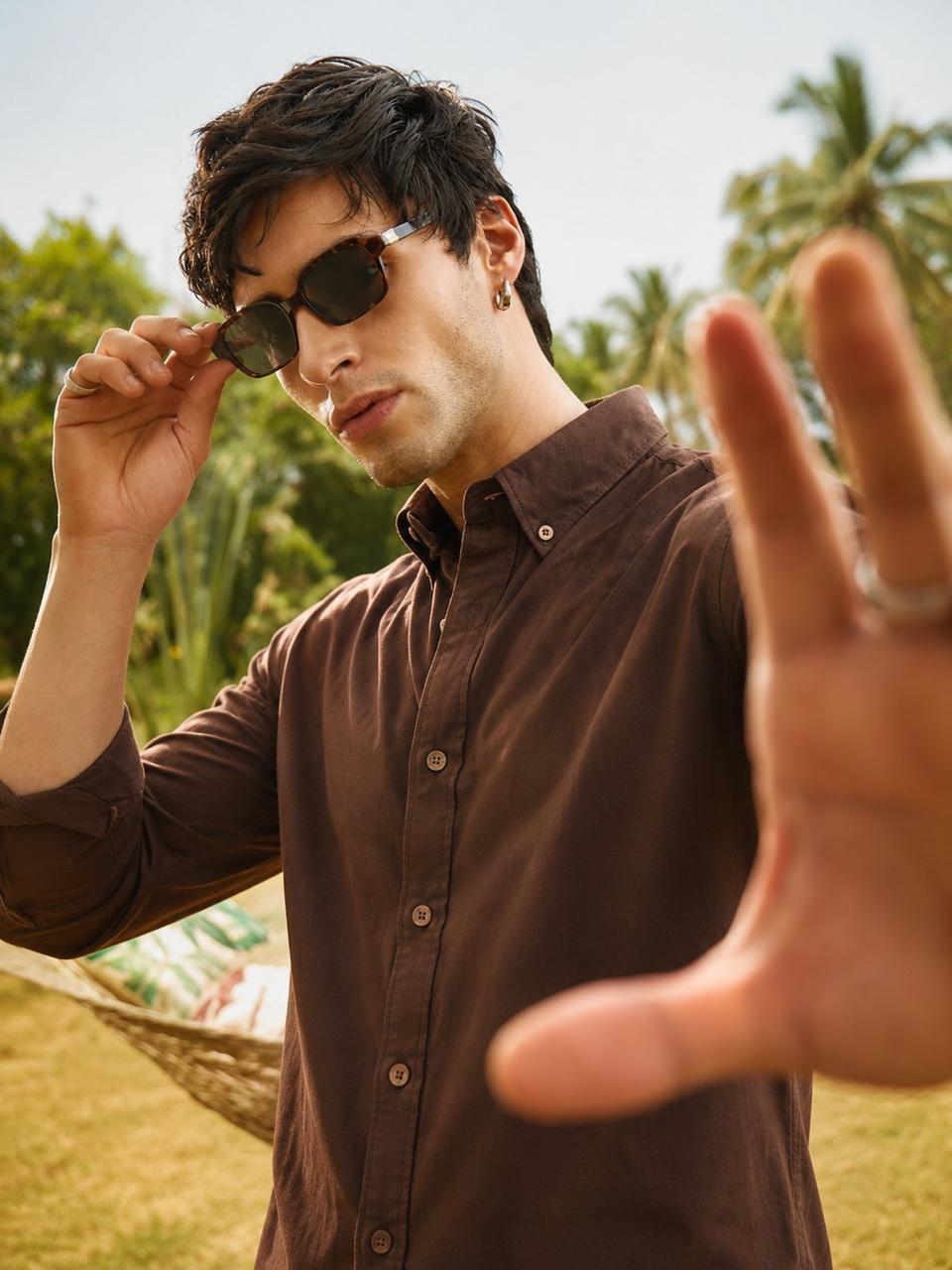 Cocoa Brown Oxford Shirt