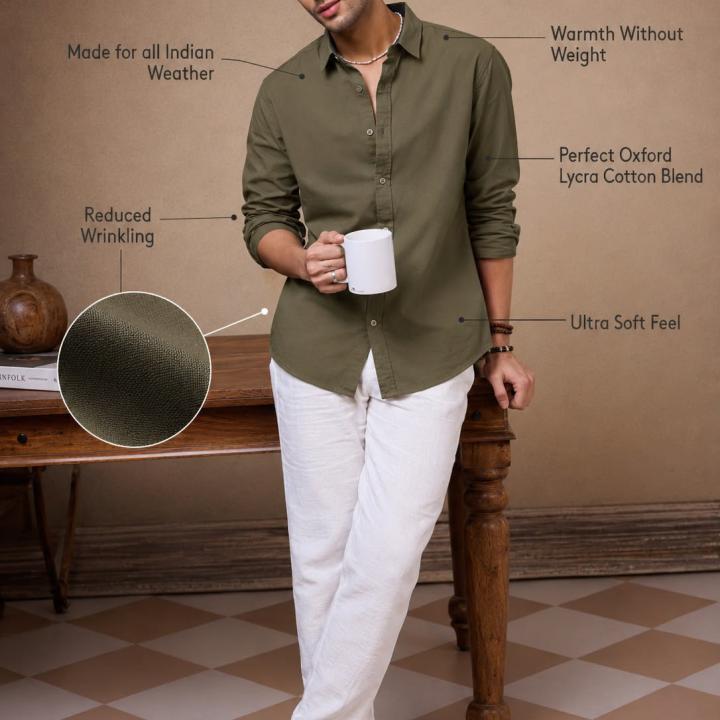 Olive Grove Oxford Stretch Shirt