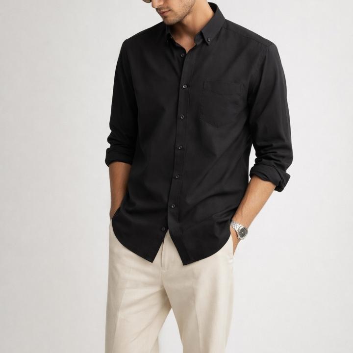 Premium Classic Black Shirt - Button Down
