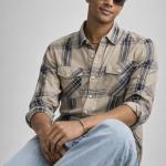 Dual Pocket Checked  Shirt