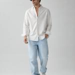 Classic Ivory Stripe Button-Down Shirt